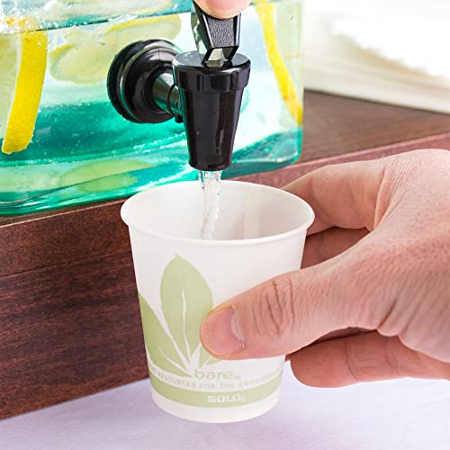 SOLO R53BB-JD110 Treated Paper Water/Refill Cup, 5 oz. Capacity, 2.5" x 2.8", Bare (Case of 3,000)