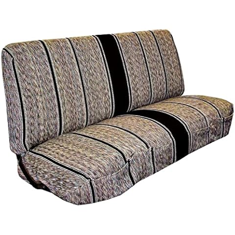 FREMONT AUTO Baja Saddle Blanket Bench Seat Cover Full Size, One Piece, Universal Fit, Adjustable for Cars Truck SUV Vans (Black) Cover