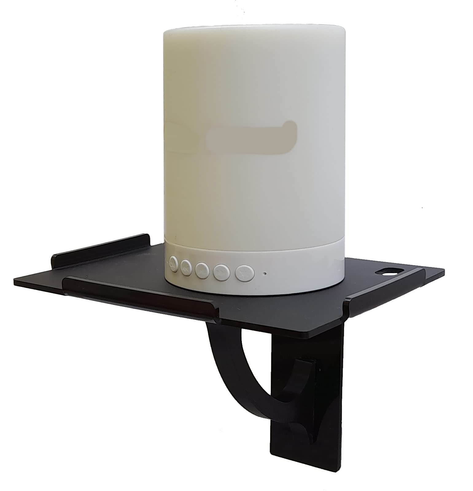 makerV Screwless Speaker Stand|Adhesive Wifi Router Stand|Stick On Display Shelf|Universal Wall Mount Adhesive Floating Shelf For Baby Monitor|Security Camera|Plants|Toys-5" X 6"|Acrylic|Black (B09VPW2KX7) Amazon Price History, Amazon Price Tracker