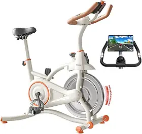 FINYQBET Bicicleta Ergométrica - Istema de Resistência Magnética Silencioso (<40dB), Relógio Eletrônico e Suporte para Tablet - Ideal para Casa e Academia (Carga até 150kg) - Ajustável