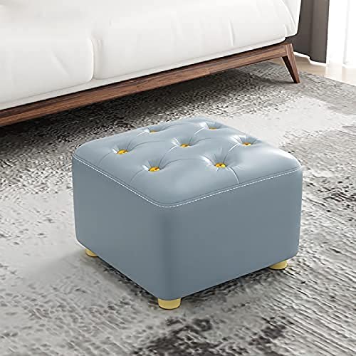 Petit repose-pieds ottoman bleu pour salon chaleureux - 3
