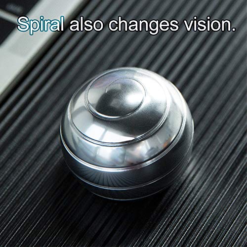 TRUEGOOD Kinetic Desk Toys,Full Body Optical Illusion Fidget Spinner Ball,Gifts for Men,Women,Kidsical Illusion Fidget Spinner Ball,Gifts for Men,Women,Kids, Gift for Christmas (Silver)