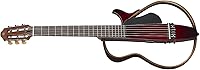 Vista 4 de Yamaha SLG200N Nylon String Classical Silent Guitar with Hard Gig Bag, Crimson Red Burst