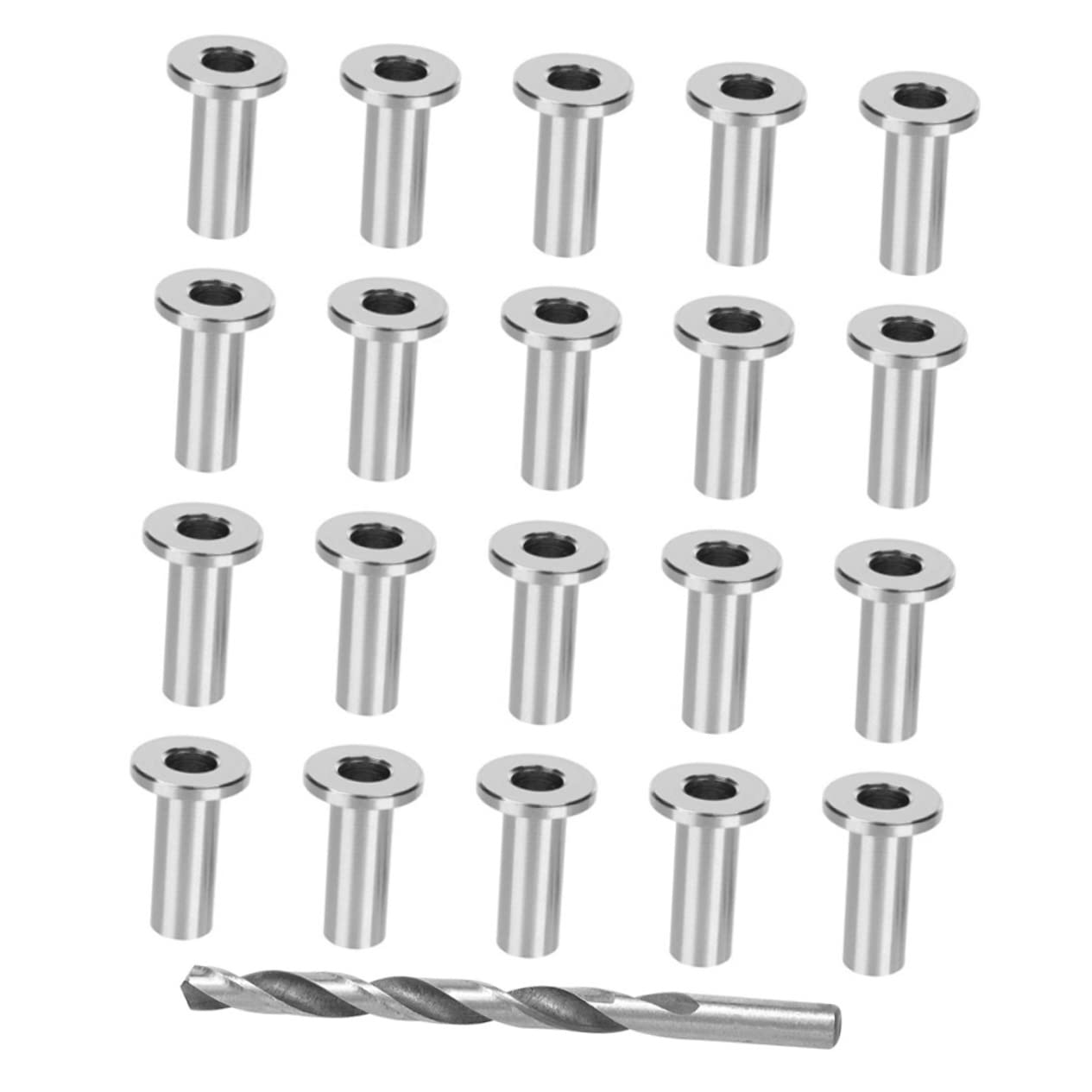 Manchon de Poteau en Acier Inoxydable T316 80 Pièces pour Câble 1/8