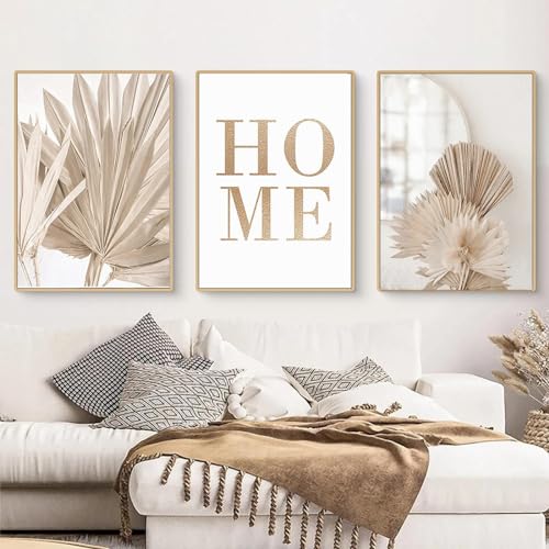 Toile style bohème moderne pour habiller un mur vide lot de 3 impressions 40x60 cm BXMY03