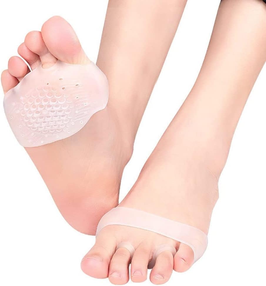 Metatarsal Pads, Breathable Soft Gel Toe Separators, Cushions Neuroma Relieve Pads for Women and Men, Gel Pain Relief Metatarsalgia, Forefoot Pain