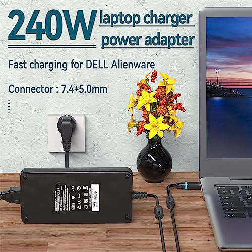 Cargador 240W para DELL Alienware M15 M17 R3 R4 Precision 7710 7530 PA-9E 6