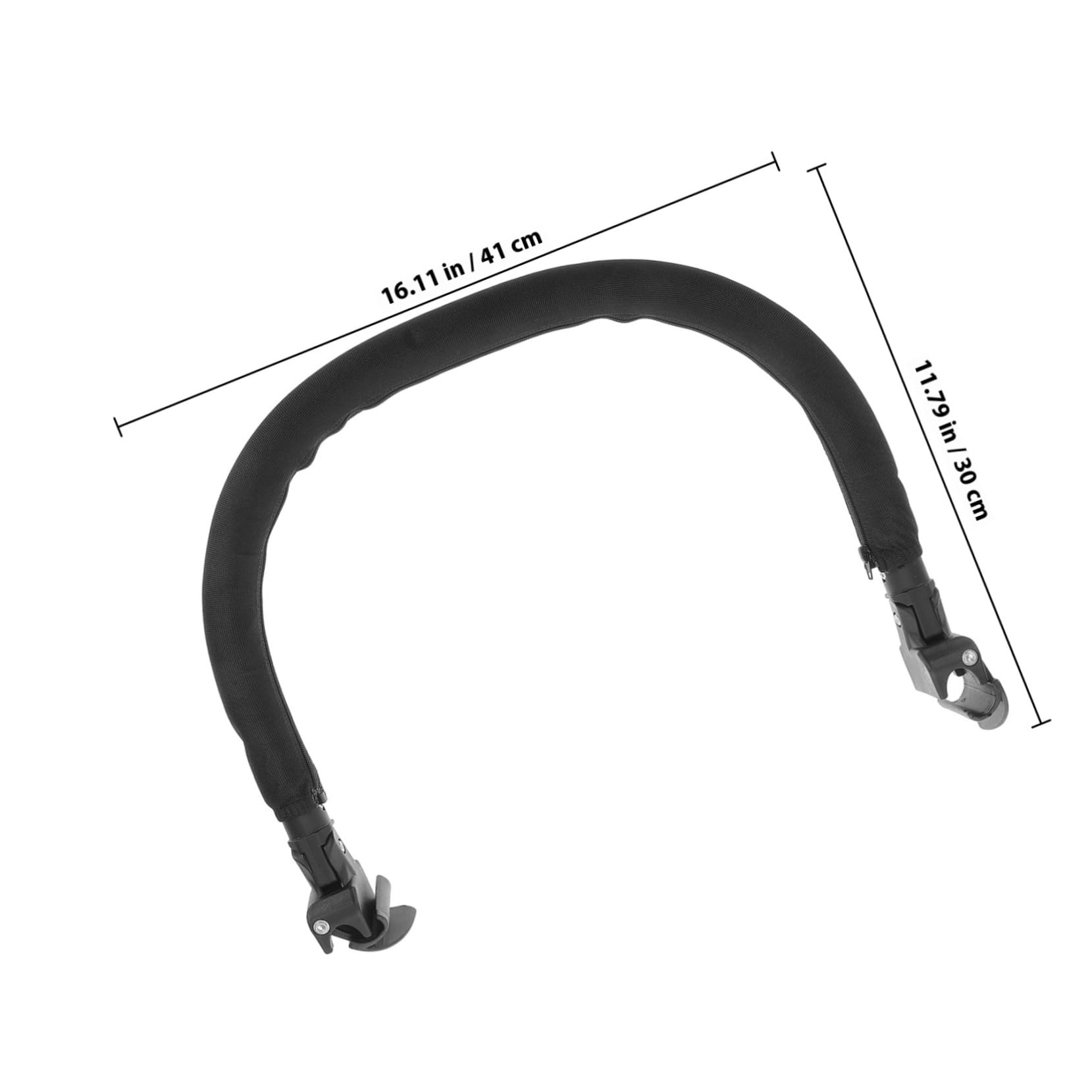 Manija Extensible para Cochecito de Ñiño Barra Protectora Negra de Metal y Espuma, Fácil Instalación y Accesorios para Sillas de Paseo y Carritos para Bebés