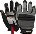 KAYGO Work Gloves For Men, KG125M Mechanic Utility Work Gloves for All Purpose, Excellent Grip, Heavy Duty, Improved Dexterity, Touch Screen, Large