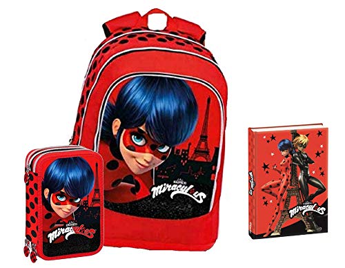Poliestere Miraculous Estensibile Le Storie di Ladybug E Chat Noir 15312  Zaino da Scuola Multicolore Cancelleria e prodotti per ufficio Scuola e  materiale didattico berjaya.edu.my
