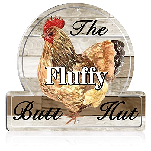 Lustiges Hühnerstallschild "The Fluffy Butt Hütte", PVC-Schild, Hühnerstall, Wanddekoration für Bauernhaus, Hühnerstall, Hühnerstall, Hahn, Unterschlupf, Zuhause, Küche, Bar, Café, Outdoor, Scheune. – Bild 4
