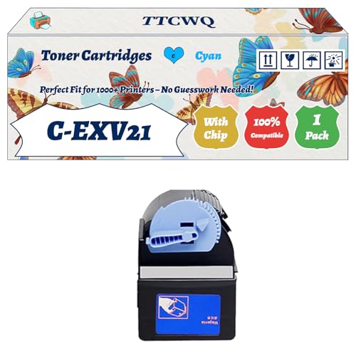 Compatible for Canon C-EXV21 Toner Cartridges Work for Canon iRC3380e iRC3380i iRC3380Ne iRC3580 iRC3580i iRC3580Ne iRC3880 Printers (1 Pack Cyan)