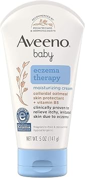 AVEENO Baby Eczema Therapy Moisturizing Cream 5 oz Pack of 4