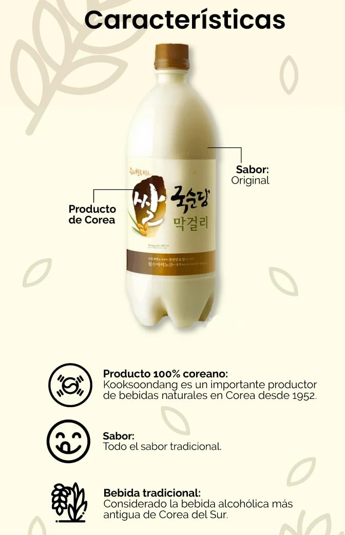 Makgeoli Original 6% vol. 750 ml Arroz 100% Coreano