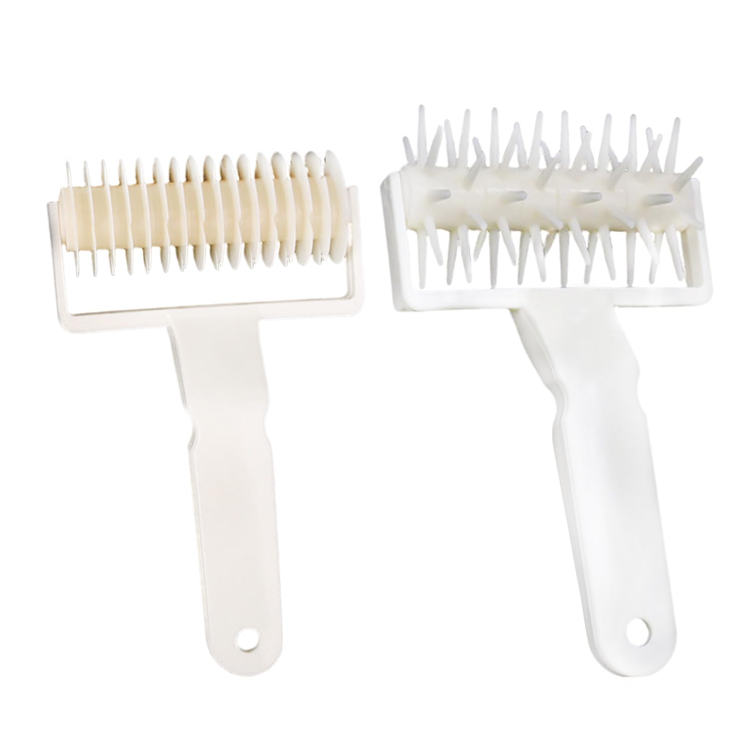 Tvsvkwe White 2 Piece Roller Cutter, Baking Tools, Baking Accessories, Kitchen Tools, Dough Cutter.