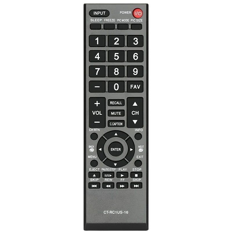 1 pièce for CT-RC1US-16 TV-télécommande-Remplacement, TV 22C10 26C10 32C10 32DT1 19C1D 19C100 22C100 26C100 32C110