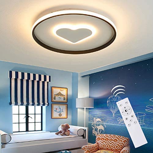Lampa sufitowa LED Możliwość przyciemniania Lampa sufitowa w kształcie serca Pilot Lampa do salonu Nowoczesny okrągły akrylowy klosz Sypialnia Pokój dziecięcy Przedpokój Kuchnia Balkon Wewnętrzna
