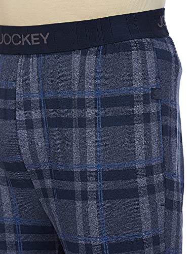 Image of Jockey IM03 Men's Tencel Micro Modal Cotton Elastane Stretch Regular Fit Checkered Pyjama with Side Pockets (Prints May Vary)