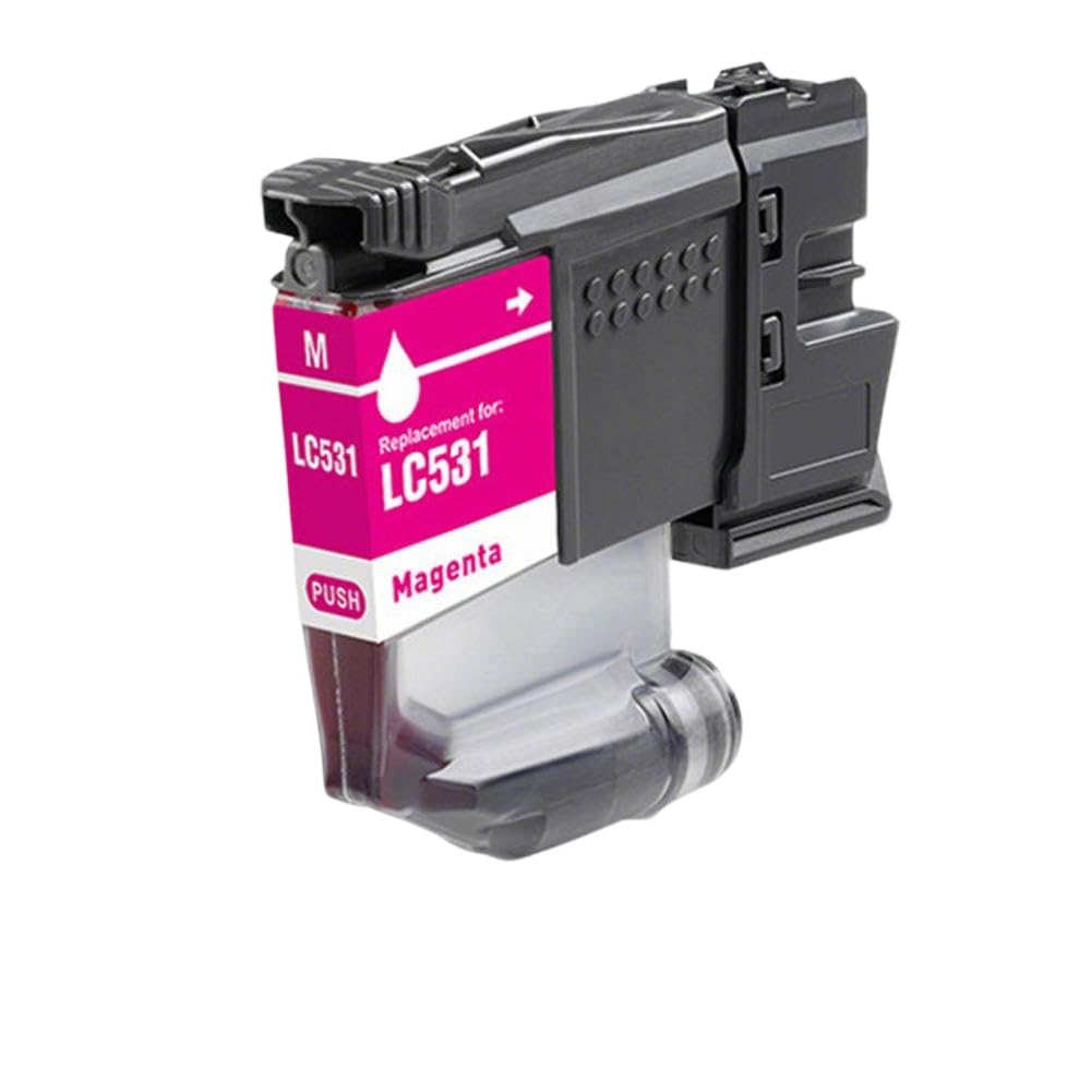 Cartucho de Tinta Compatible con DCP-J1260W DCP-J1310DW DCP-J1360DW LC531XL LC531 531(1PC Magenta)