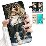 for iPhone SE 2 2020, iPhone SE 2nd Generation 2020, fits iPhone 8 7 6, Designed Flip Wallet Phone Case Cover, A23033 Snow Wolf