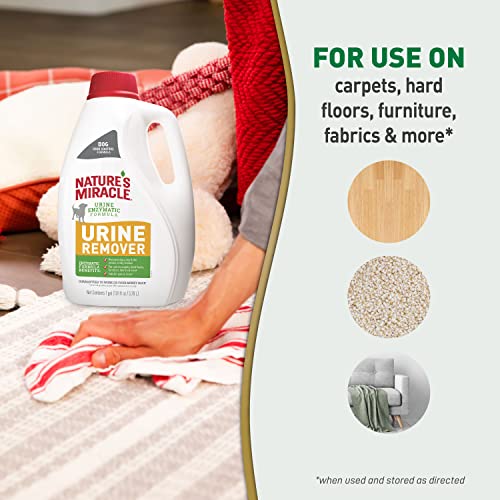 Image of Nature's Miracle Dog Urine Remover, Enzymatic Cleaner, 1 gal, 128 Fl Oz (Pack of 2)