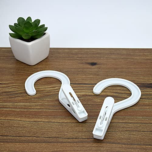 Laundry Hooks Boot Hangers Plastic Clothes Pins Hanger Clips For Bathroom Travel Portable White (12Pcs) #TOP2