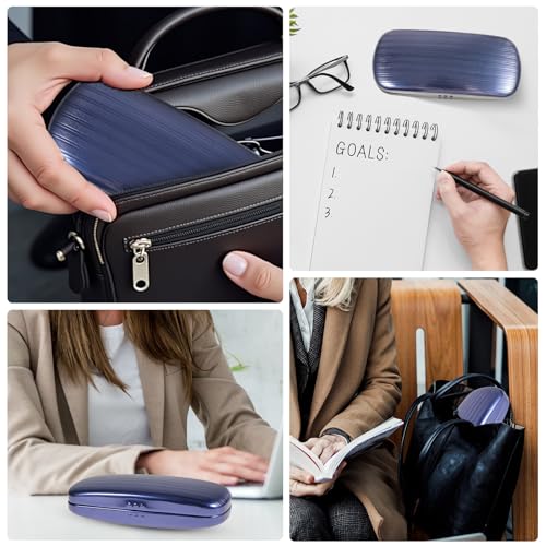 Image of Hifot Metal Eyeglass Case Hard Shell, Aluminum Spectacles Box Sunglasses Case for Men Women, Reading Glasses Holder