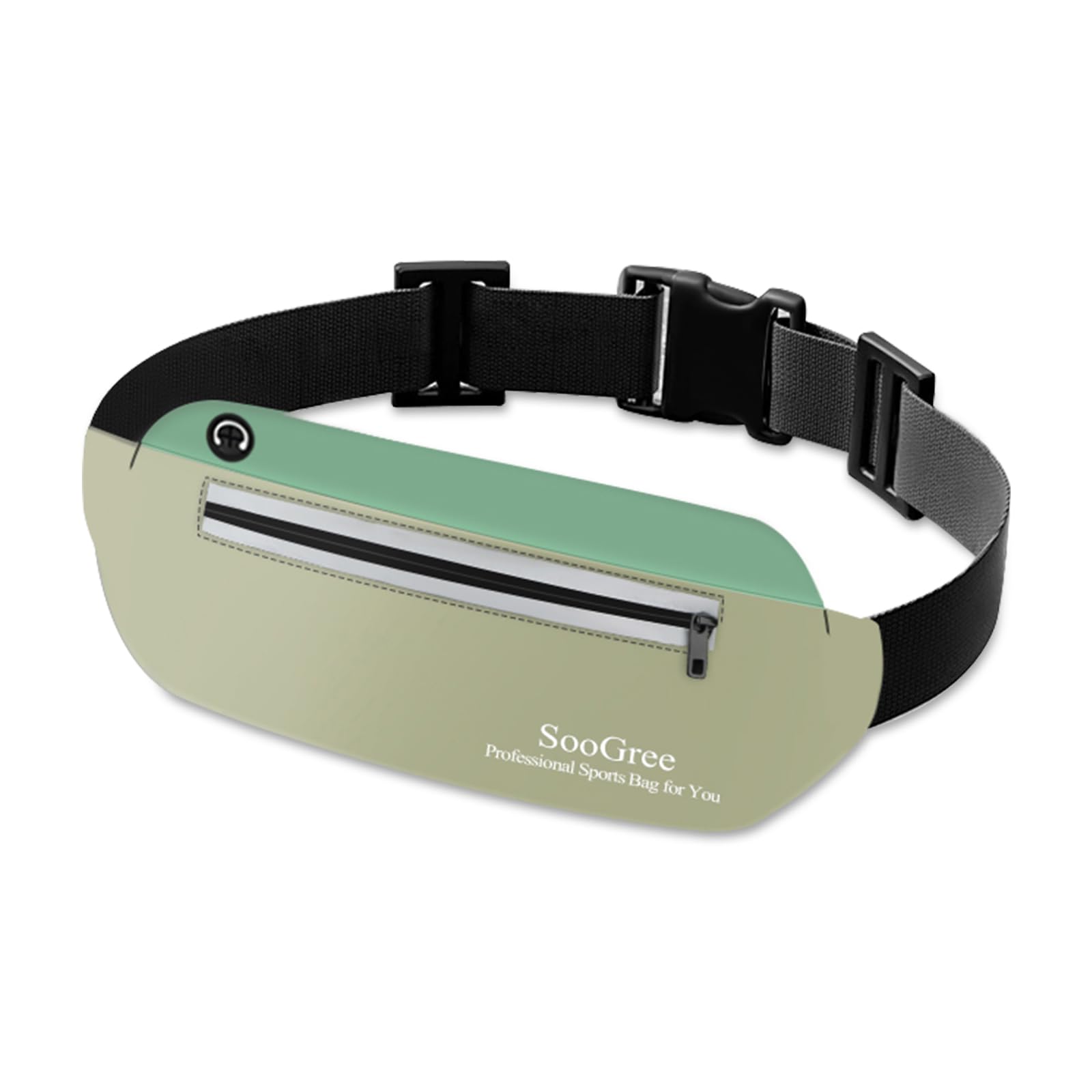 SooGree Running Waist Pack for Men Women, Lightweight Waterproof Sports Belt Bag, Phone Running Pouch, Night Reflective Fitness Storage Bag for