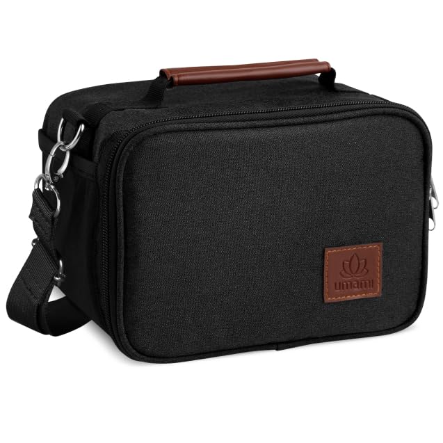 Umami Insulated Lunch Bag Small Lunch Box Soft Insulated Cooler Bag Keeps Food Fresh, Adjustable Shoulder Strap, Ergonomic Handle, Quality Materials, Side Pocket for Water Bottle