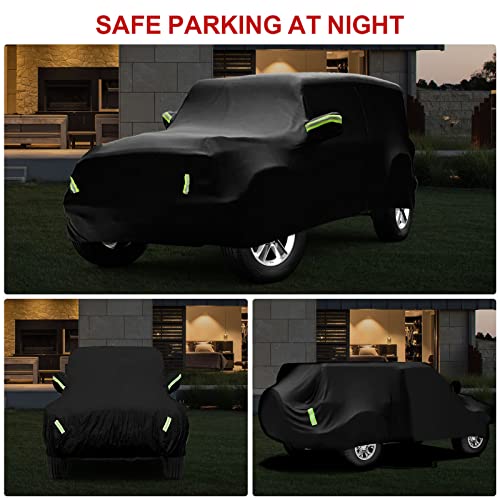 Image of Full Exterior Cover Custom,for Fit 1997-2023 Jeep Wrangler 2 Door JK JL TJ YJ CJ,210T Fabric is Windproof and Waterproof
