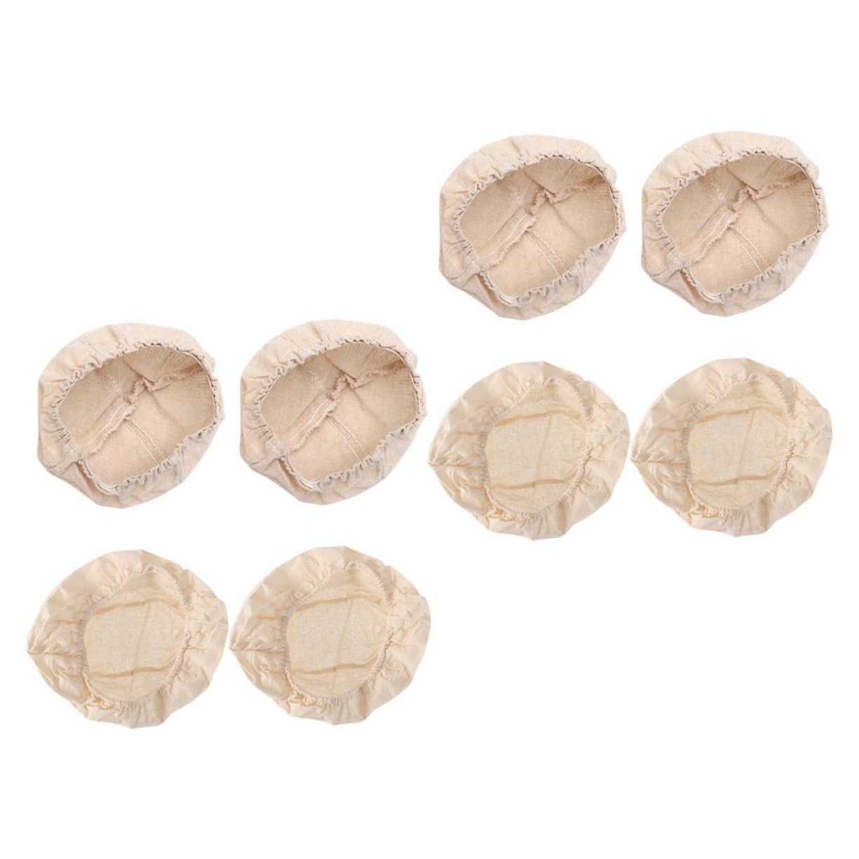 MAGICLULU 2 Sätze Gärkorb-stoffabdeckung Brotkorbauskleidung Lebensmittelbehälter Mit Deckel Brotteig Fermentations Abdeckung Brotteig Fermentationskorb Abdeckung Backgerät Khaki 8 Stück * 2
