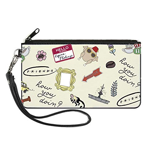 Buckle-Down Women's Standard Zip Wallet Friends Small, 6.5