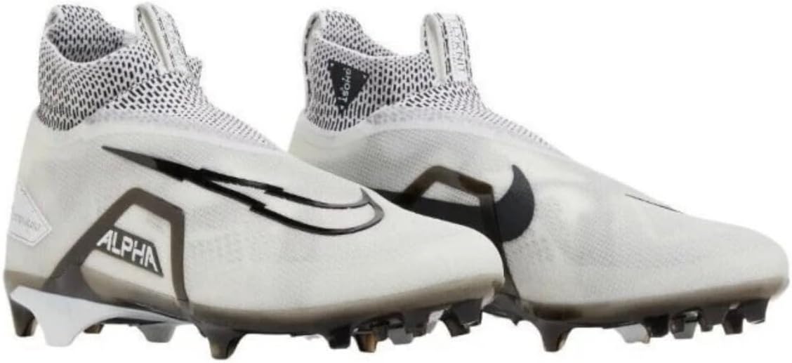 Nike Alpha Menace Elite 3 Mid Men's Football Cleats White Black Brown CT6648-100 Size 13 Medium US