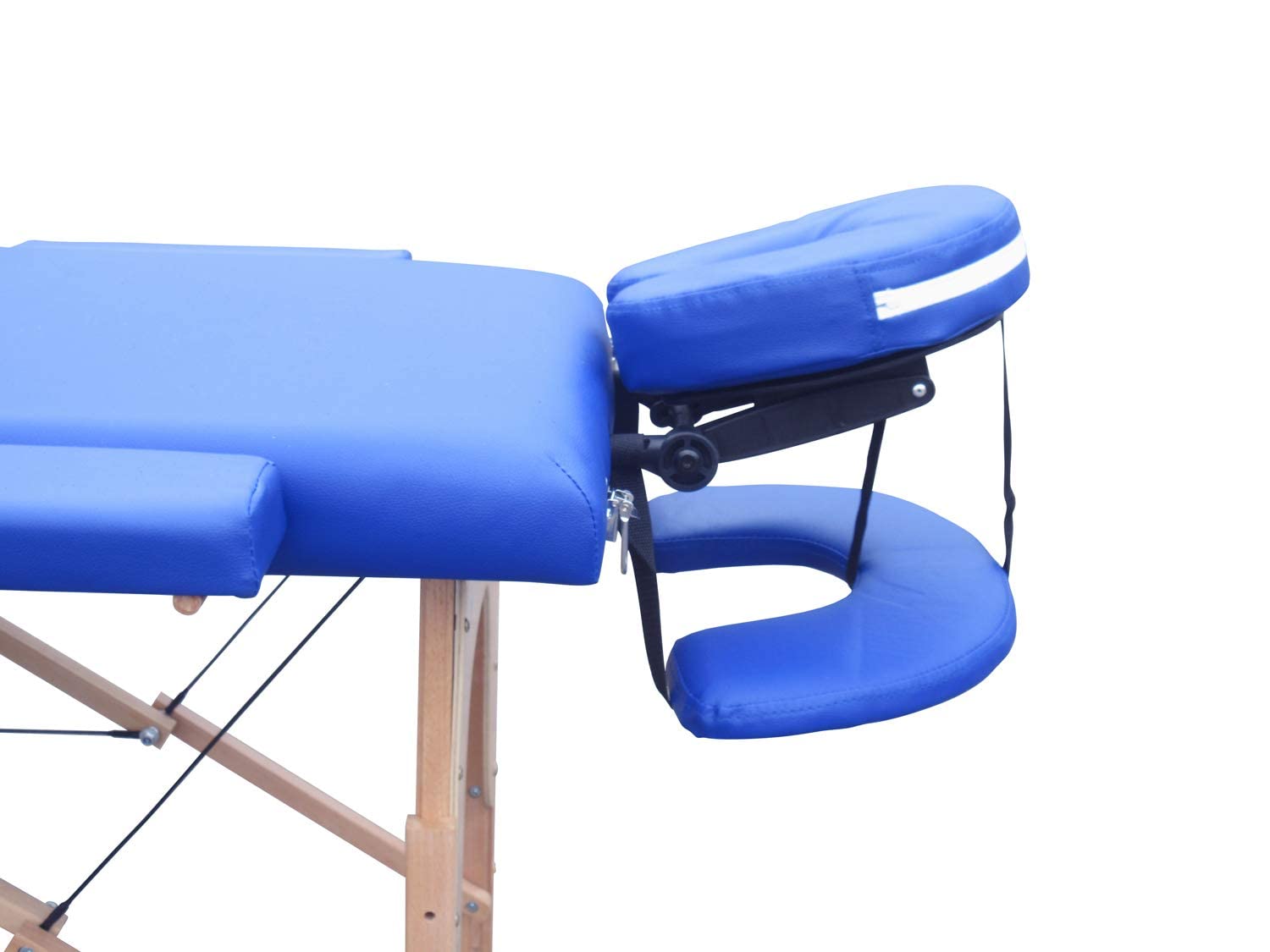 Mobiclinic®, Lettino per Fisioterapia, Massaggi, Estetica, CM-01 Plus, Marchio Europeo, Portatile, Pieghevole, Marcatura ce, Professionisti, Legno, 186x60 cm, Blu