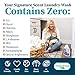 Truly Free Natural Laundry Detergent for Sensitive Skin | Eco Friendly, Plant Based, Baby Clothes Safe | Clean & Easy Powder to Liquid, 5 Pack Detergent + 1 Refillable Jug | Signature Scent 250 Loads