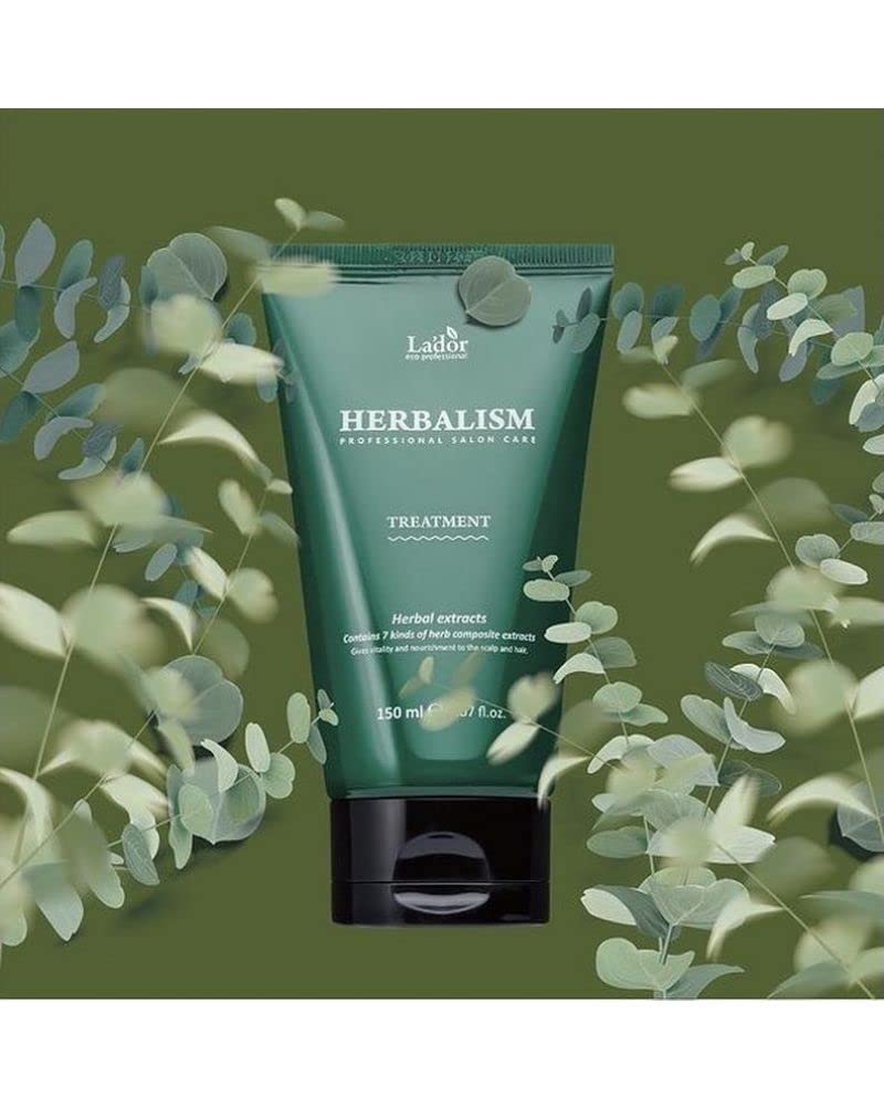 LA'DOR Herbalism Hair Treatment 5.07 Fl Oz Regenerating Hair Treatment 150ml Combined With 7 Types of Herbal Extracts 20 Types of Amino Acids Nourish Damaged Frizzy Hair Vitality to Scalp