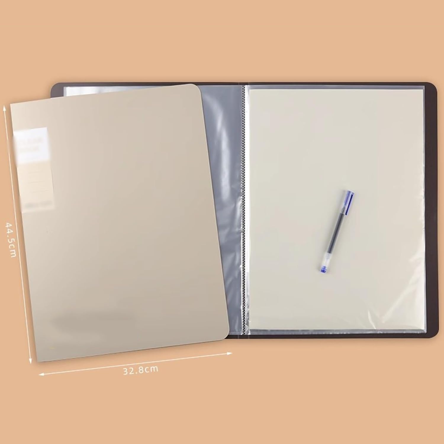 organizador de archivos en acordeón, Carpeta de archivos Carpeta A3 Libro organizador de trabajos artísticos Libro de datos de gran capacidad Clip de álbum de inserción vertical Dibujos de plástico Cl