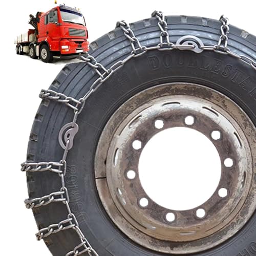Car Tire Chains Snow Chains for Semi Trucks Snow Chains for Car Tires Universal Metal Tire Chains for SUV Trucks Pickup Trucks Semi Trucks Van Dually Trucks ATV Light Truck 9mm 2pcs 285/80R22.5