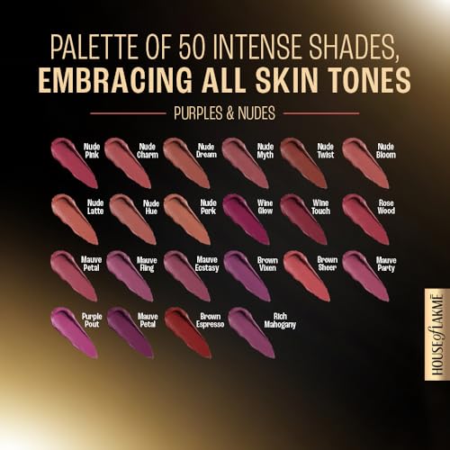 Image of Lakme Forever Matte Liquid Lip Colour, Long-Lasting Liquid Lipstick, Lightweight & Transferproof, Smudgeproof - Nude Charm 5.6ml (Pack of 2)