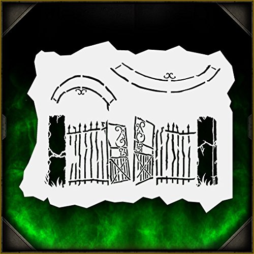 Cemetery Gate 3 AirSick Airbrush Stencil Template