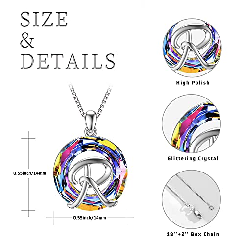 Letter Necklace Christmas Gifts Sterling Silver Crystal Initial 26 Alphabet Pendant Necklace Jewelry for Women Daughter 6