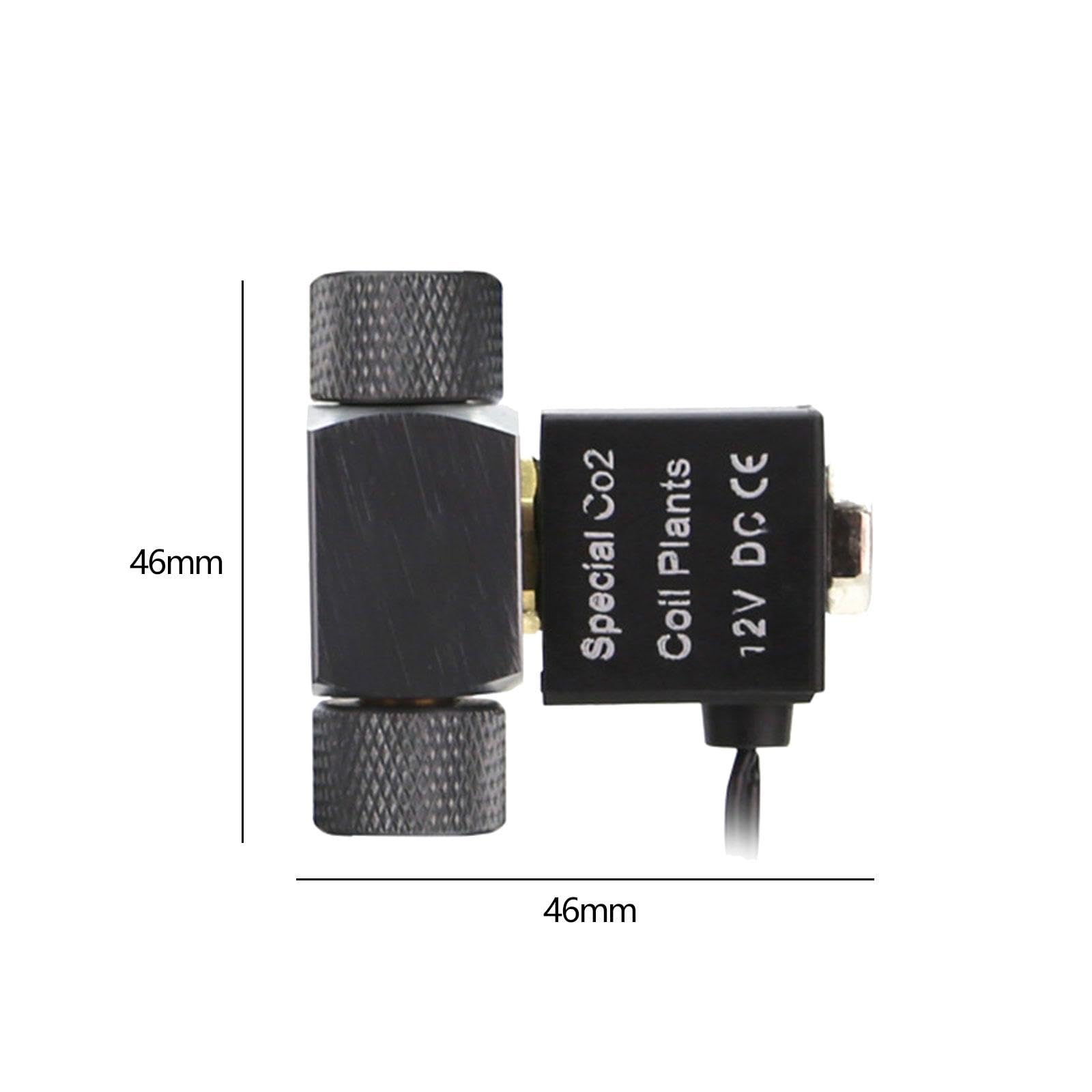 KymAr Électrovanne CO2 pour Aquarium, Accessoire Portable pour Aquarium, Alliage d'aluminium Durable, Compact pour la Croissance des Plantes, Accessoires d'aquarium