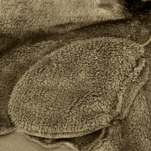 Fleece Sherpa Jacket for Women Casual Zipper Hooded Outerwear Loose Long Sleeve Coat Fuzzy Faux Fur Teddy Jackets4