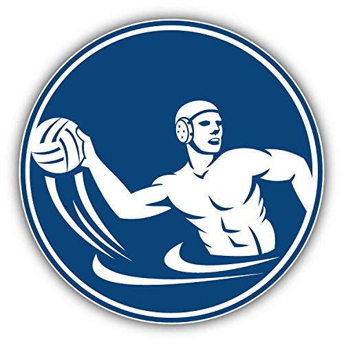 Water Polo Player Label Round Metal 0.75" Lapel Pin Hat Shirt Pin Tie Tack Pinback2