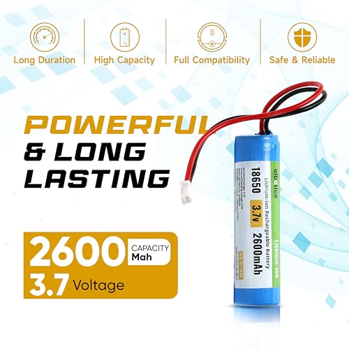 Image of 3.7 V 2600 mAh Rechargeable Batteries Lithium-Ion Battery with PH2.0 /2P Connector for DIY Electronic Products Toys Lighting, Bluetooth Devices (2600mAh PH2.0)