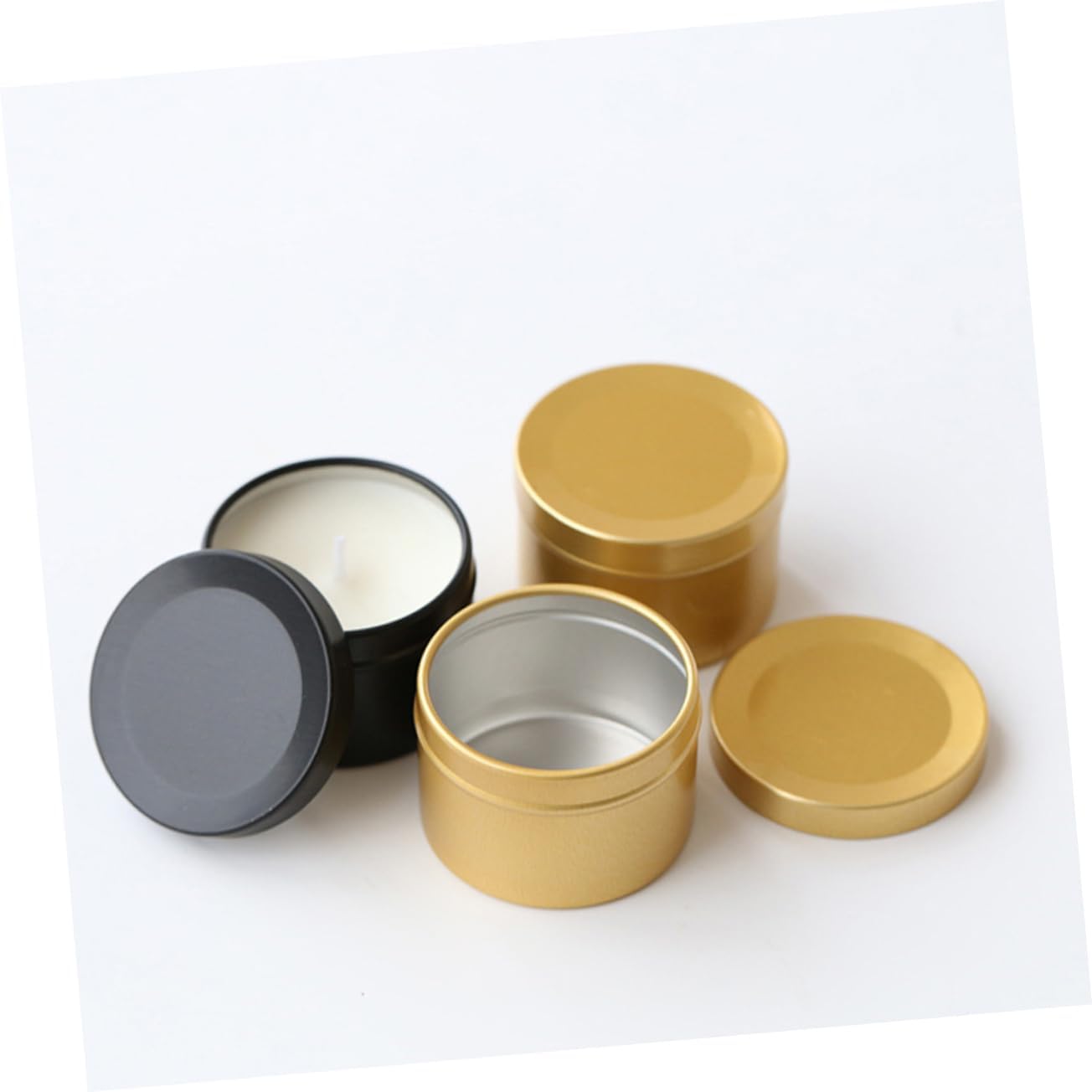 EXCEART 20pcs Aluminum Alloy Candle Containers for Projects Travel Storage Jars for Tealight and Decorative Candles and Portable Design for Crafting Supplies