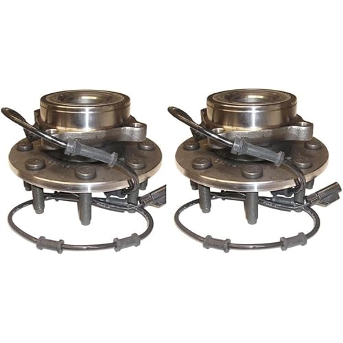 TRQ Front Left and Right Wheel Bearing and Hub Assembly Set 2 Piece Compatible with 2003-2005 Dodge Ram 2500 4WD 2003-2005 Ram 3500 4WD