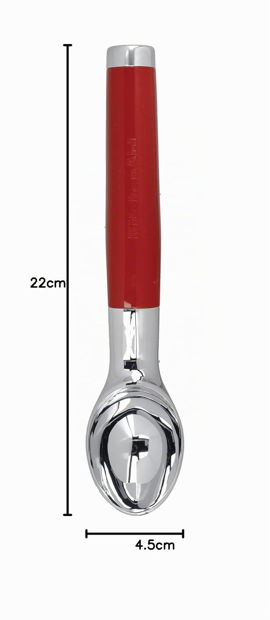 KitchenAid Paletta Gelato, Cucchiaio Porzionatore Gelato, Gadget da Cucina Lavabile In Lavastoviglie, Nero Onice