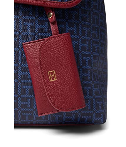 Tommy Hilfiger Kennedy II Flap Backpack w/Hangoff-Coated Square Monogram Tommy Navy/Charcoal Blue One Size3