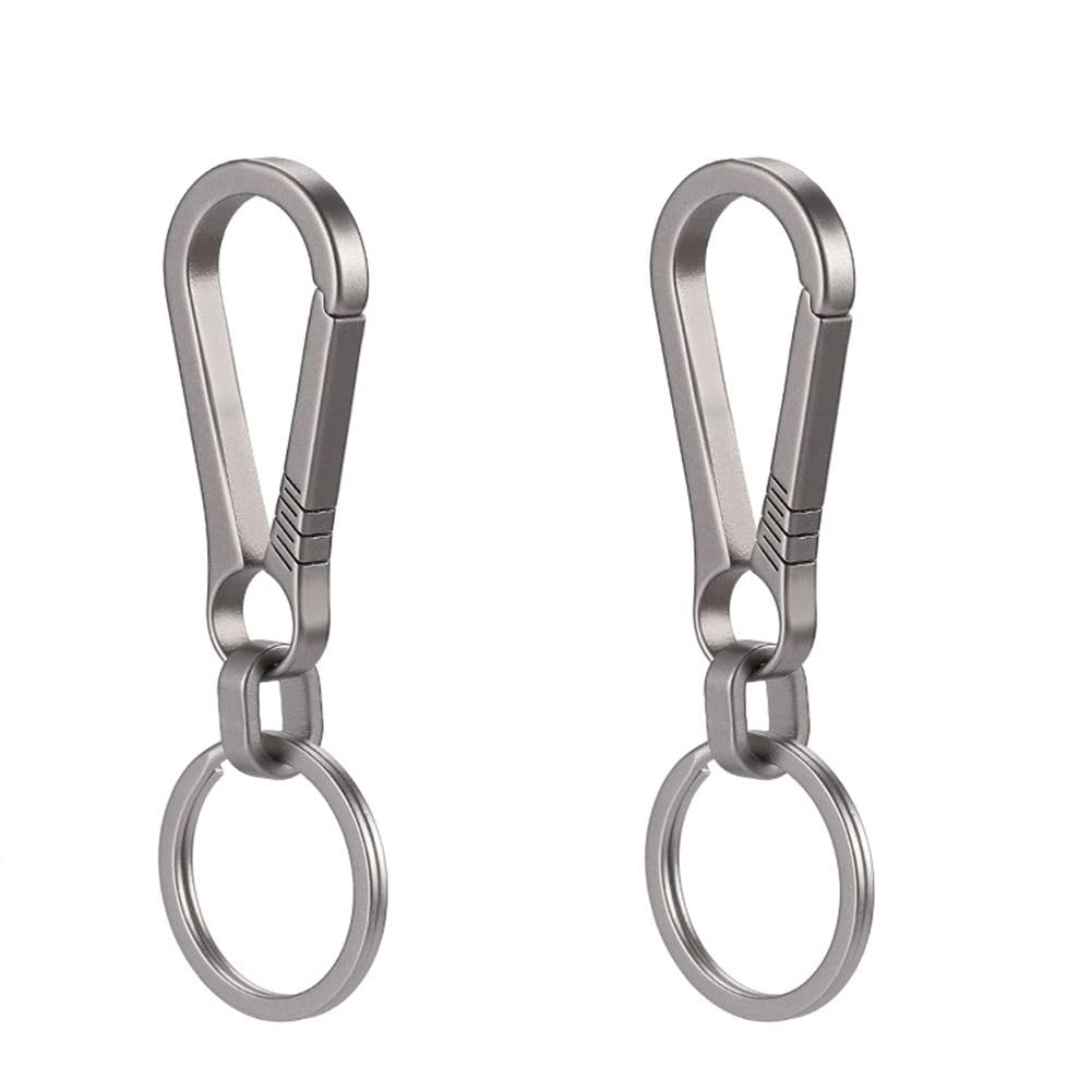 PINKPIN 2PCS Titanium Alloy Keychain for Men and Women - Small Key Holder